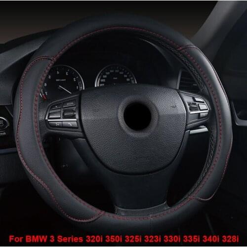 For BMW 3 Series 320i 350i 325i 323i 330i 335i 340i 328i Car Steering Wheel Cover Wrap Non-slip Funda Volante Auto Accessories