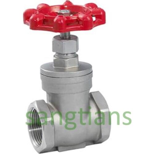Wire port gate valve, stainless steel gate valve,stainless steel thread gate valve pn16,DN25 SS304,dn15-dn50