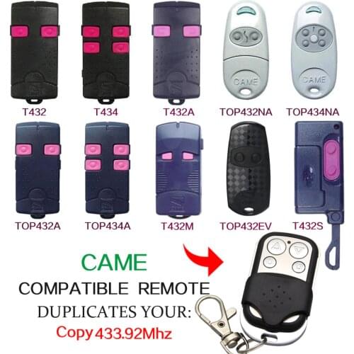 Copy CAME TOP432NA TOP432EV TOP432A T432S T432A T432M T432 remote control 433.92mhz copy garage door CAME 433mhz remote control