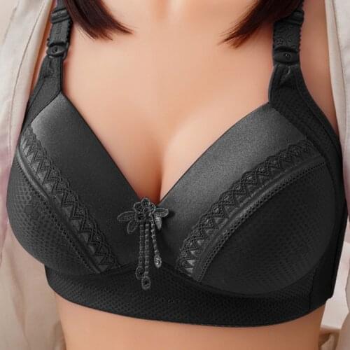 Plus Size Bra Big Cup Comfortable For Big Breasted Women Wire Free Soft Solid Fashion Big Size Lingerie Underwear Bras Wholesale