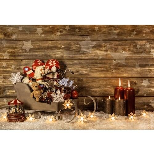 Christmas wood backgrounds digital print vinyl fotografia star lights decor photography backdrop for photo studio props lv-1224