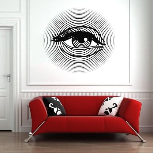 Vortex Eyelash Decals Home Decoration Accessories For Living Room Bedroom Vinyl Wall Sticker Decals Beauty Salon Murals C243