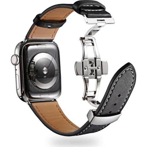 High quality genuine Leather loop for iWatch Strap for Apple Watch Band 38mm 40mm 42mm 44mm Series se 6 5 4/3/2/1