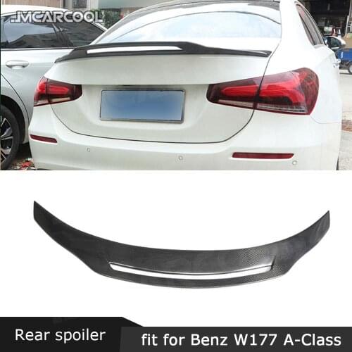 High quality Carbon Fiber Rear Trunk Lip Spoiler for Mercedes Benz W177 A180 A200 A220 A35 AMG Sedan 4 door 2019 2020 Auto Style