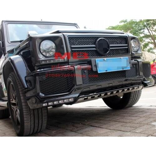 W463 g wagon g63 G-class B style diffuser with LED front lip add on