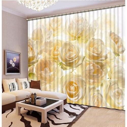 Customize buyer size white rose flower Fashion 3D Home Decor Beautiful European Style Top Quality