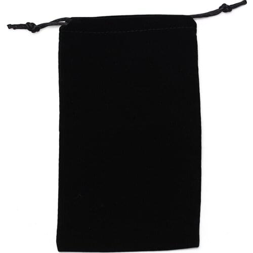 1PCS 19.5cmx11cm Six-Pointed Star Pattern Velvet Tarot Card Storage Bag Beam Cards Loading Various Board Game Cards Black