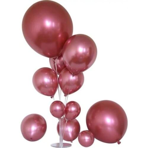 5pcs 18inch Glossy Chrome Rose Gold Latex Balloons Giant Metallic Helium Globos Birthday Party Wedding Decoration Balloon Chain
