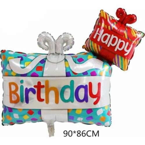 90*86cm Large Gift Cake Aluminum Film Balloons Wedding Banquet Birthday Decoration Gift Cake Decoration Balloons