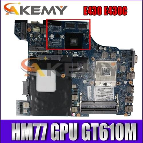 Akemy For Lenovo ThinkPad E430 E430C Laptop Motherboard QILE1 LA-8131P HM77 GPU GT610M Test Work FRU 04Y1170 04Y1169 0Y41171