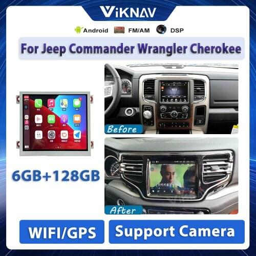 13.6 inch Car Radio For jeep wrangler 2018-2021 Player Multimedia Video Stereo GPS Navigation Android System Head Unit