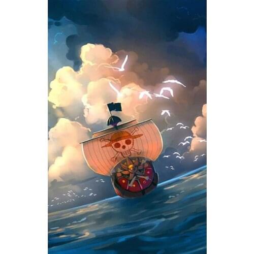 DIY Pirate Ship Art Diamond Painting Wall Art Posters Drill Embroidery Cross Stitch Pictures Home Decor JX166