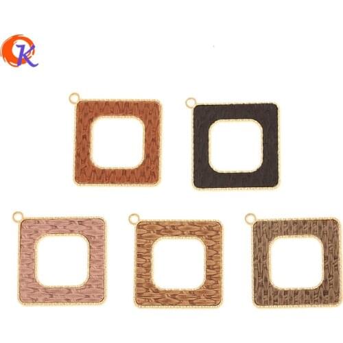 Cordial Design 50Pcs 32*32MM Jewelry Accessories/Hand Made/Charms/Knit Effect/Square Shape/Pendant/DIY Making/Earring Findings