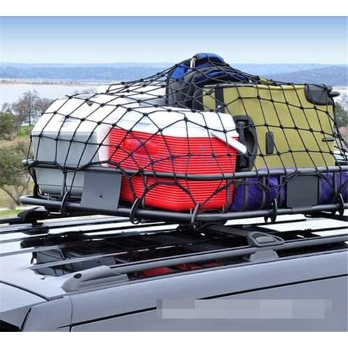 For Toyota Land Cruiser Prado LC200 FJ120 FJ150 FJ100 Roof Cargo Nets Luggage Mesh Cover Storage Bag Auto Organizer Accessories