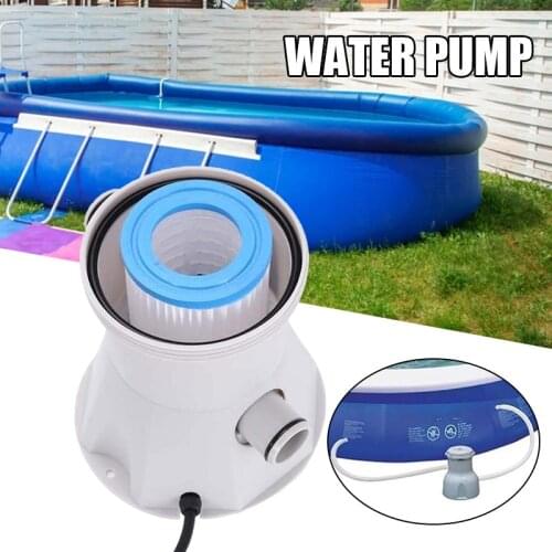 220V Electric Swimming Pool Filter Pump EU/US Plug Swimming Pool Pump Filter Kit 300 Gallon Pool Cleaner Core Circulation Pump