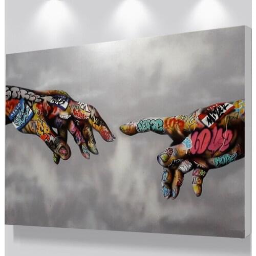 Graffiti Art Canvas Painting Street Art Hand Posters and Prints on Canvas Wall Art Picture for Living Room Home Design Decor