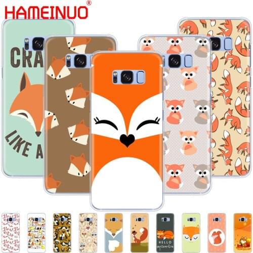 HAMEINUO sly fox cute animal cell phone case cover for Samsung Galaxy S9 S7 edge PLUS S8 S6 S5 S4 S3 MINI