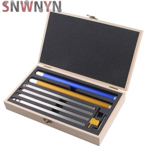 Wood Turning Tool Set Woodworking Lathe Chisel Set Carbide Insert Cutter Stainless Steel Bar Wooden Box