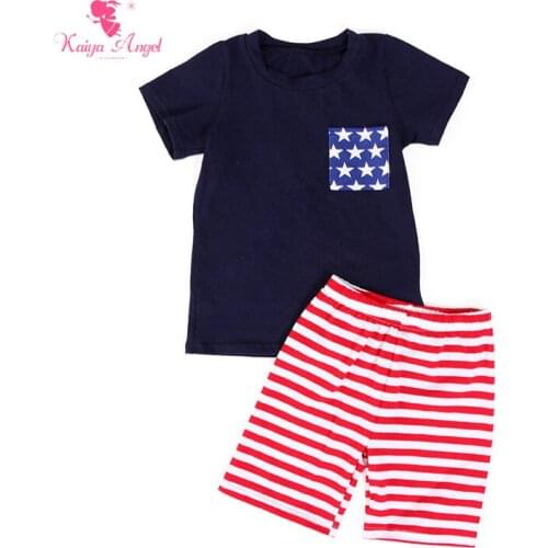 Kaiya Angel 2017 Boy Clothes T Shirt Shorts Stripe Kids Clothes With Pocket Children Clothing Sets Summer Boys Clothing Toddler