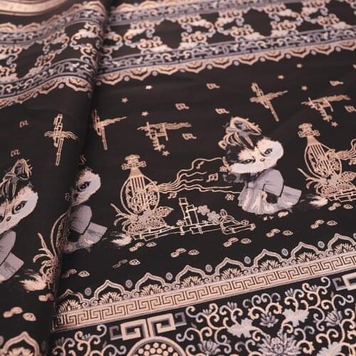 Chinese hanfu jacquard woven fabric 120x148cm fabric for sewing dress seven colors including lake blue and white