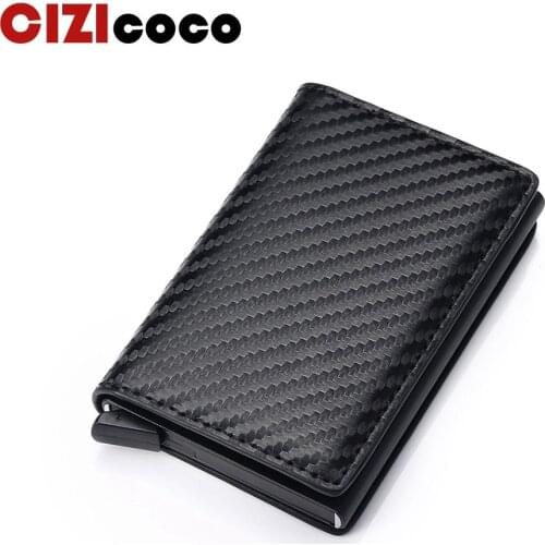 2021 Anti Rfid Credit Card Holder Men Wallets Slim Thin Metal Business Bank ID Cardholder Case Badge Smart Minimalist Wallet