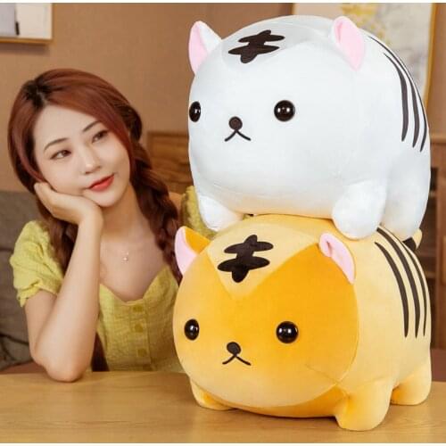 Soft Stuffed Black Eyes Cute Tiger Plush Toys Pillow Cartoon Animals Kawaii Doll Down Cotton Toys For Children Christmas Present