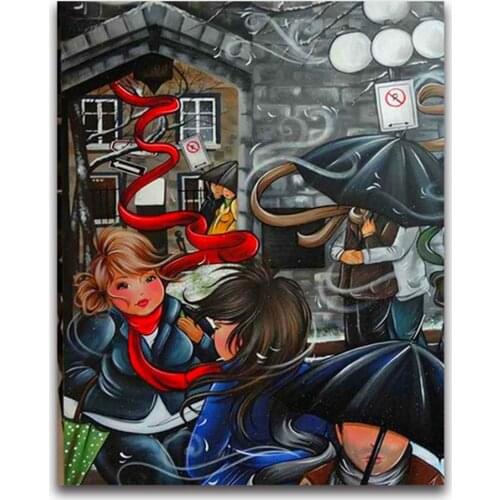 Cartoon Fat Woman Pre-Printed 11CT Cross Stitch Complete Kit DIY Embroidery DMC Threads Craft Knitting Handmade Sewing Floss