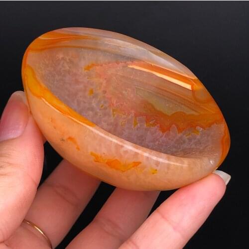 Natural colorful agate carved irregular bowl home decoration
