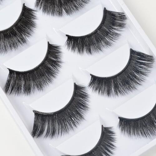 NEW 5 pairs mink eyelashes false lashes mink 3d fake eyelash extension make up cilios natural long cruelty free lash