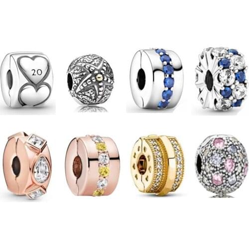 NEW 2020 100% 925 Sterling Silver 20th Anniversary Limited Edition Clip Original Charm Fit DIY Bracelet Jewelry Fshion Gift