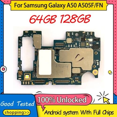 Original 64GB 128GB For Samsung Galaxy Tab A50 A505F A505FN Unlocked Motherboard with chips MB Logic Board With Android System