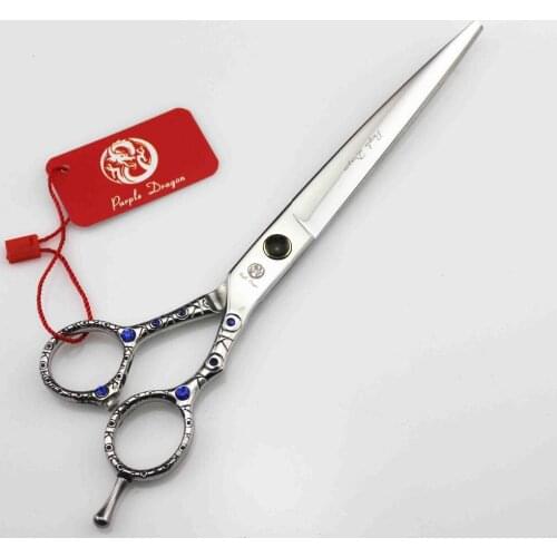 630# 8'' 22cm Brand Purple Dragon TOP GRADE Hairdressing Scissors JP 440C Diamante Cats Dogs Pets Cutting Scissors Animal Shears