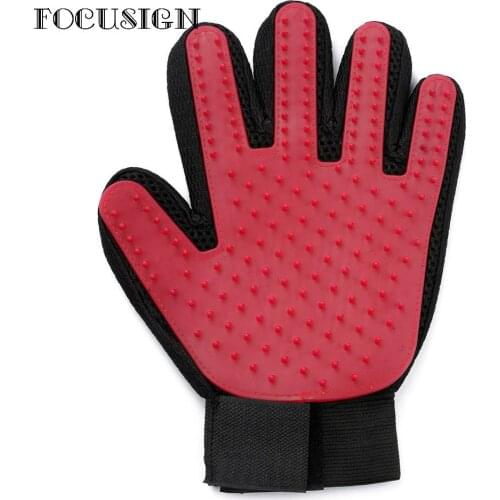 Pet Hair Gloves Pet Cleaning Grooming Glove Deshedding Handed Dog Cat Hair Removal Silicone Brush Humanized Design left/Right