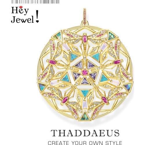 Pendant Amulet Kaleidoscope Dragonfly,2020 Brand New Jewelry Europe Bijoux 925 Sterling Silver Elaborate Cut Out Gift For Woman