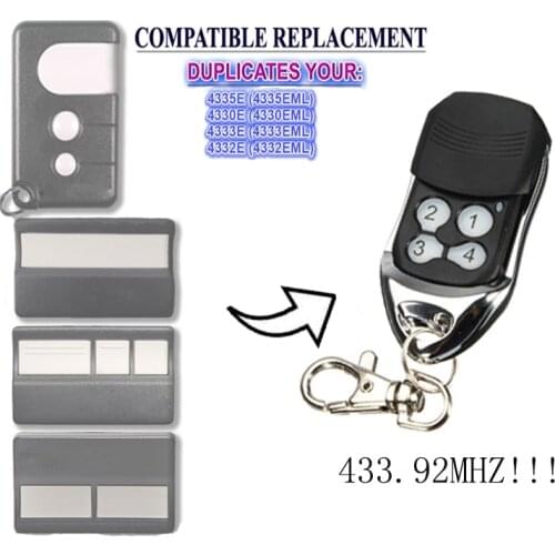 For Garage Door Remote 4330E 4332E 4333E 4335E Replacement 433.92MHz Transmitter