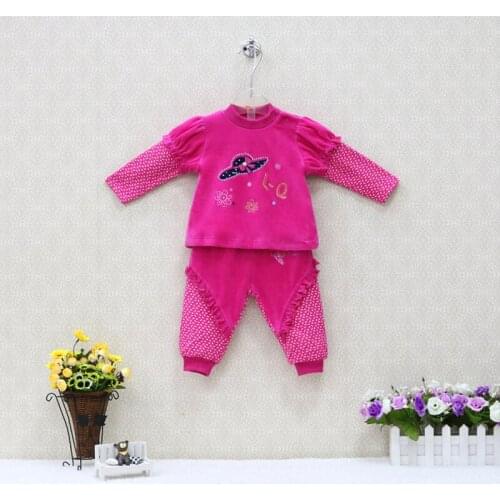 Newborn long sleeve shirts+pants for girls velvet cute clothing set children christmas autumn and spring girl 2 pcs/set costume