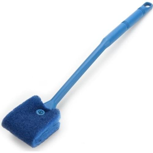 Fish tank brush long handle brush double-sided cleaning brush aquarium tank wiper turtle tank cleaning appliance length 40cm