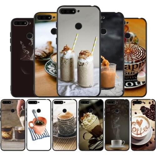 Art Delicious Coffee black Silicone Phone Case For honor 30 20 Pro 8 8X 9 10 20 Lite Mate 10 20 30 Lite Pro cover