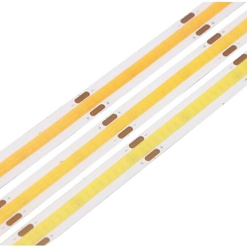 COB LED Strip Light High Density Flexible COB 224/384/528LEDs/m Lights Tape Cool/Nature/Warm White Linear Dimmable DC12V/24V