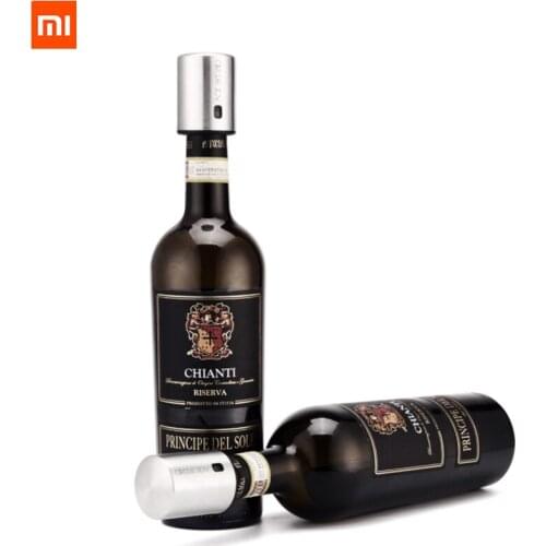 Xiaomi Mijia Smart Wine Stopper Stainless Steel Vacuum Memory Wine Stopper Electric Stopper Wine Corks chain brand-Circle Joy