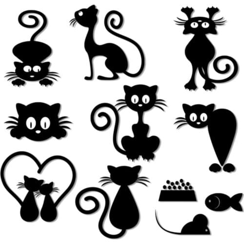 X6HD Cute Cat DIY Embossing Stencil Scrapbooking Mould Die-Cuts Printing Carbon Steel Embossing Knife Mould