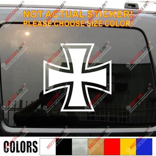Iron Cross German Germany Car Bumper Sticker Decal Fit Jeep etc
