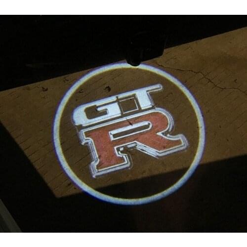 1/2Pcs New fashion LED Car Door Welcome Light Logo Projector GTR Logo For Nissan NISMO Racing Motorsport Decor Decal