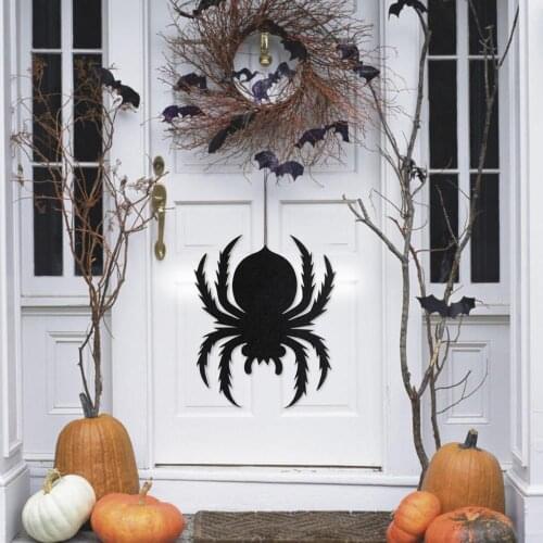 Hanging 1PC Halloween Non-woven Fabric Door Hanging Decor Haunted House Bat witch Home Party Decor Black