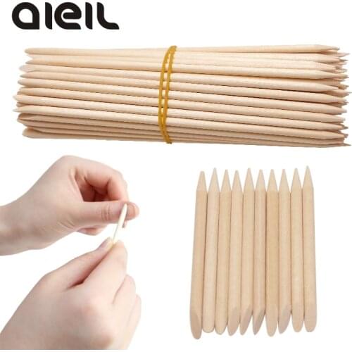 10/50pcs Double Head Nail Art Wood Stick Cuticle Pusher for Pushing Dead Skin Multifunction Pedicure Manicure Care Tools