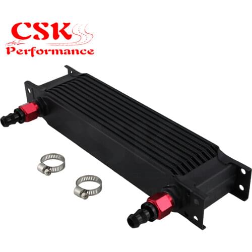 2" ALUMINIUM 8AN OIL COOLER - 10 ROW ENGINE OIL COOLER + AN8 FITTING / HOSE END