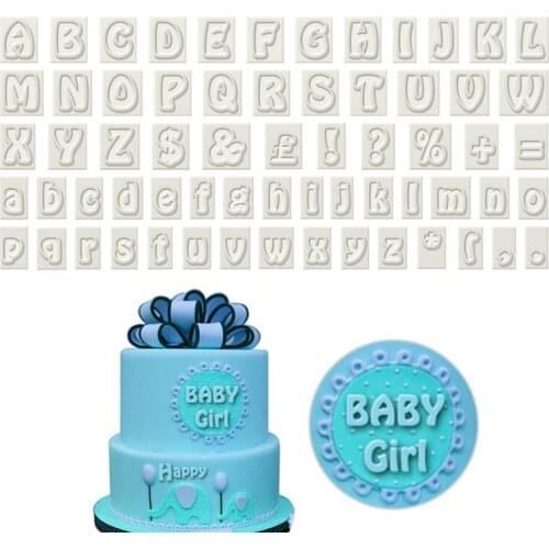 64 Characters Upper&Lower Case Alphabet Letters Set Cookie Cutter Sugarcraft Baking Cake Mold Plastic Cookie Cutter Fondant Tool