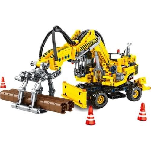 715Pcs Science and Technic Educational Building Blocks Toys For Kids DIY Birthday Present 2 Changes Crane Truck Vehicle Models