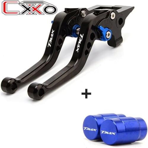 Motorcycle Accessories Short Brake Clutch Levers & Car Tire Valves Stem caps For YAMAHA TMAX 530 SX DX tmax 530 2012-2017 2018