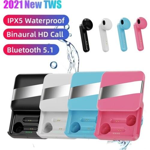 Wireless Bluetooth Headset Binaural Sports Semi-in-ear Headset Button Touch Stereo Call Tws Headsets Bluetooth Headsets